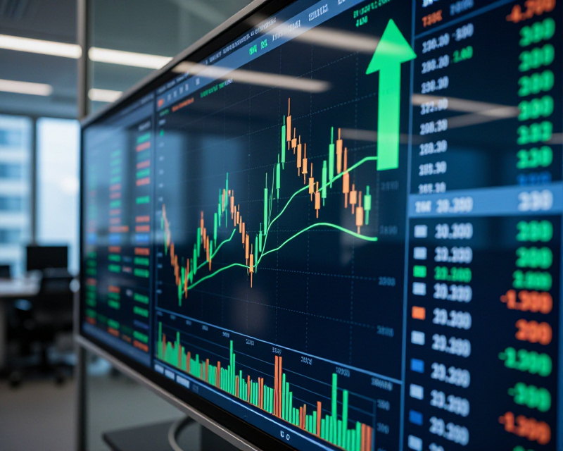 Modern Korean Stock Market Display