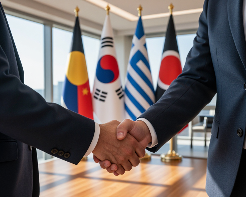 Diplomatic meeting between South Korea and Greece