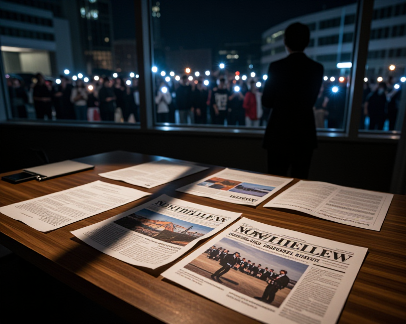 Political tension and protest atmosphere