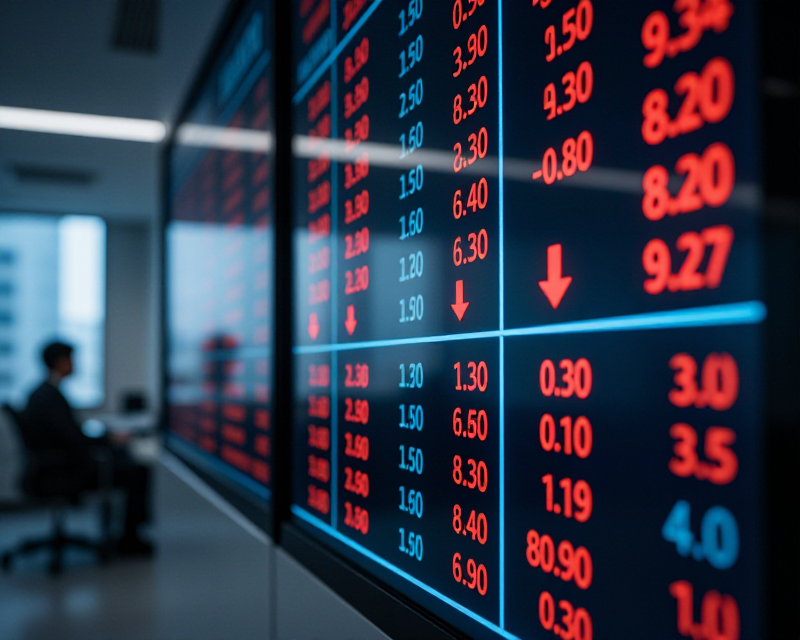 Digital Stock Market Decline in Seoul