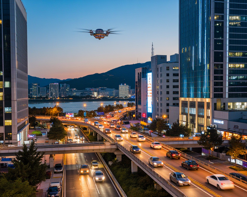 Futuristic Seoul Smart City