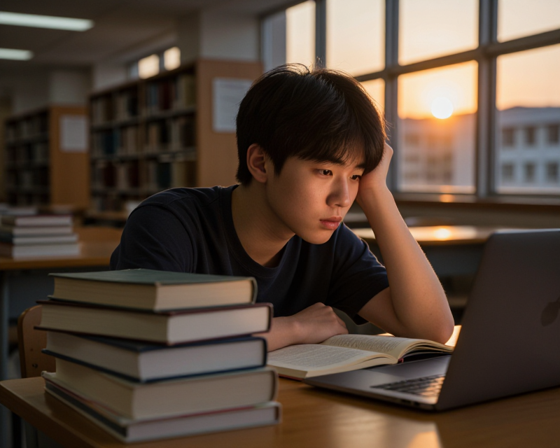 Melancholic Student in Korean University